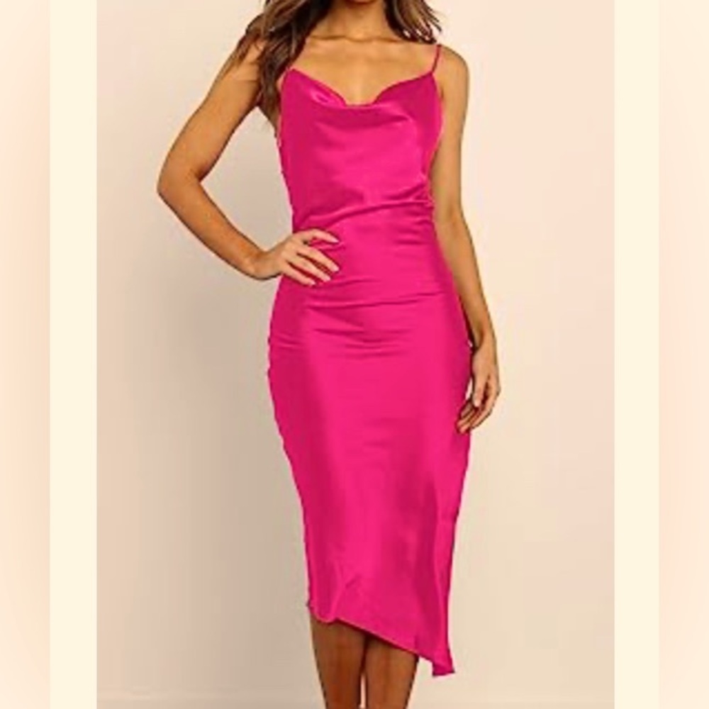 PRETTYGARDEN Womens Satin Dress